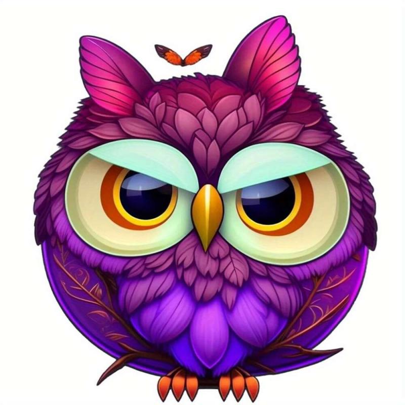 2pcs Owl Iron on Patches for Men DIY Printing, Washable Heat Press Stickers
