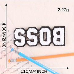 2pcs Dinosaur & Letter Embroidery DIY Patch for Clothes Backpack Hat