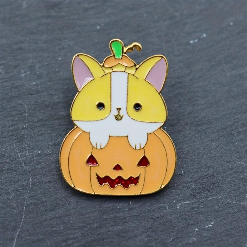 Anime Pumpkin Trick Or Treat Novelty Brooch For Men
