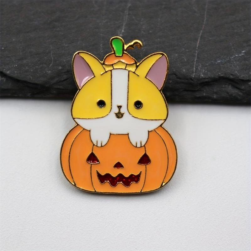 Anime Pumpkin Trick Or Treat Novelty Brooch For Men
