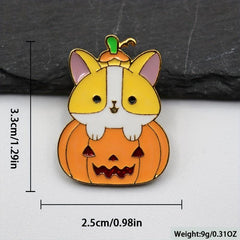 Anime Pumpkin Trick Or Treat Novelty Brooch For Men