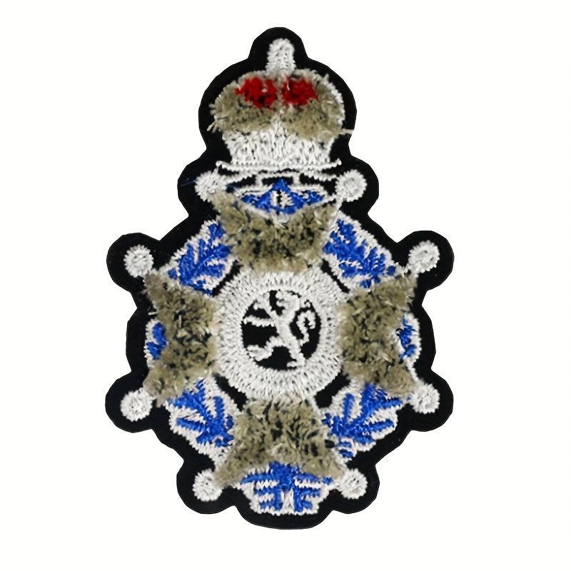 Creative Crown Lion Totem Iron on Embroidery For Men