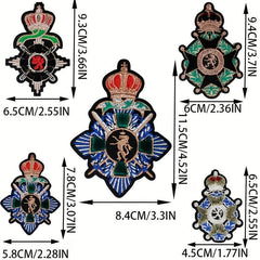 Creative Crown Lion Totem Iron on Embroidery For Men