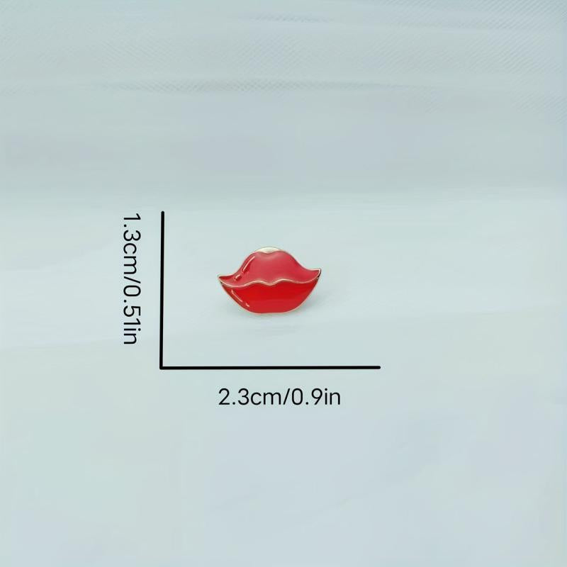 Red Lip Pin Badge Romantic Couple Party Gift