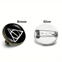 Vintage Round Pin with Pattern for Men