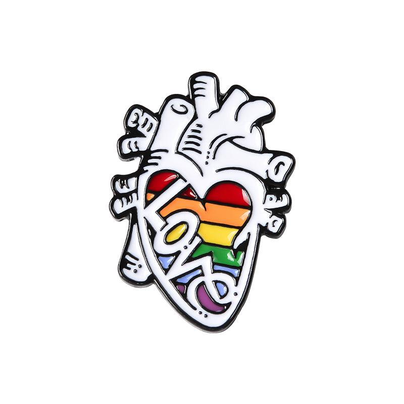 Enamel Love Paint Cowboy Buckle Pin for Men