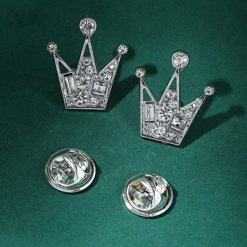 Diamond Crown Collar Jewelry Small Brooch Neckpin