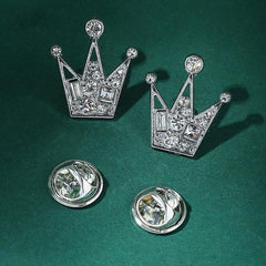Diamond Crown Collar Jewelry Small Brooch Neckpin