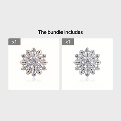 Zircon Snowflake Brooch for Prom, Elegant Men's Gift for Women
