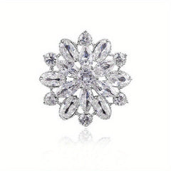 Zircon Snowflake Brooch for Prom, Elegant Men's Gift for Women