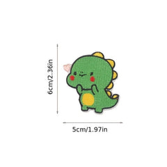 10pcs Dinosaur Iron On Patches For Girls Embroidered Applique Repair Patch