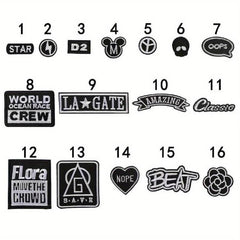 16pcs Iron On Patches Sew On Embroidered Applique Repair Patch Kids Decorative