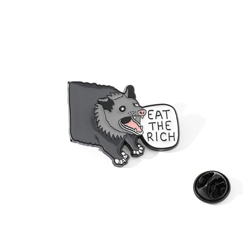 Cartoon Boar Brooch Zinc Alloy Drip Oil Metal Bracelet