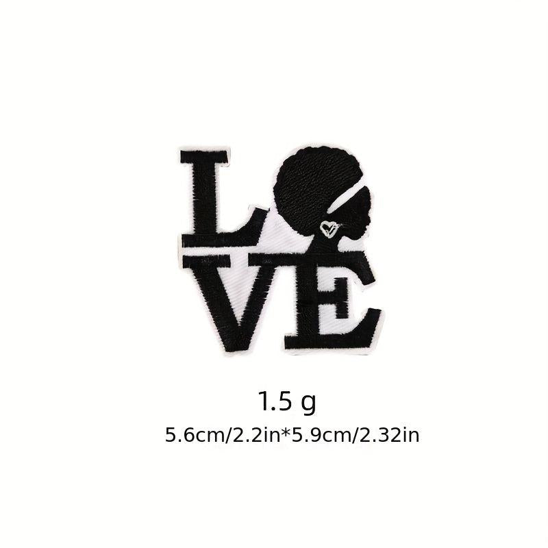 9pcs Girl Iron On Patches Embroidered Applique DIY Crafts Repair Patch