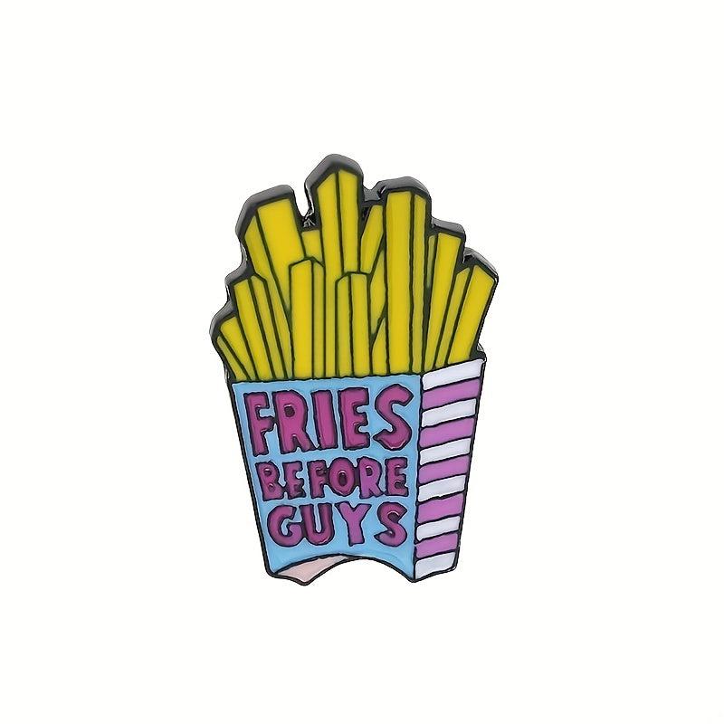 Laundry Liquid Bottle Brooch French Fries Box Milk Spray Styling Brooch For Men