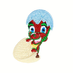 Dinosaur Iron on Embroidery For Kids Clothes DIY Handbook Storage