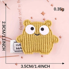 7pcs Plush Cartoon Character Patches for Girls Clothing Coat DIY Hand Sewing