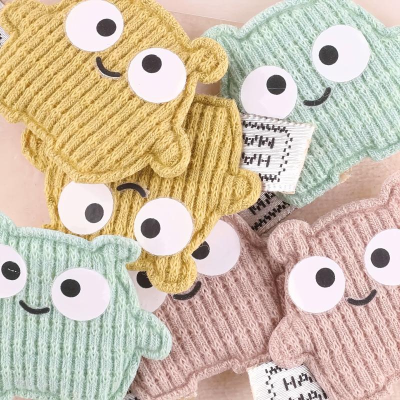 7pcs Plush Cartoon Character Patches for Girls Clothing Coat DIY Hand Sewing