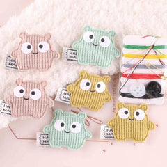 7pcs Plush Cartoon Character Patches for Girls Clothing Coat DIY Hand Sewing