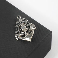 1PC Men's Boat Rudder Brooch Clothing Accessories