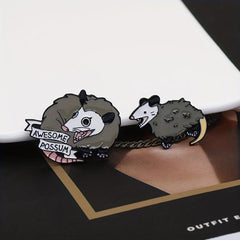 2pcs Cartoon Mouse Brooch Bags Clothing Accessories Men