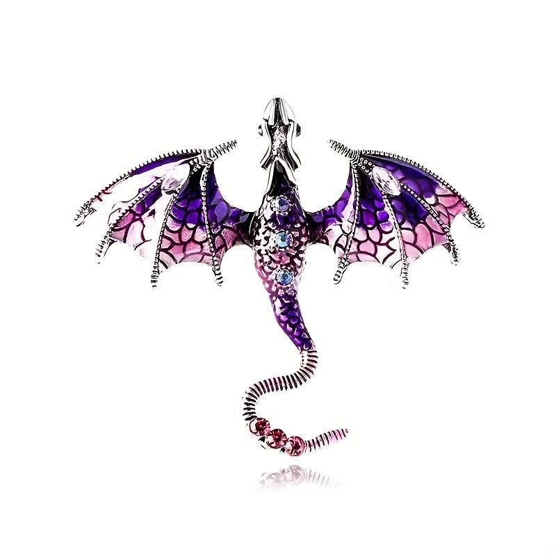 Enamel Fly Dragon Brooch Animal Pin Jewelry Couple Brooch Accessories