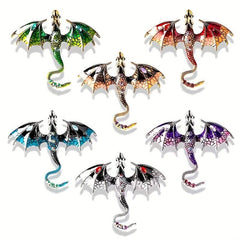 Enamel Fly Dragon Brooch Animal Pin Jewelry Couple Brooch Accessories
