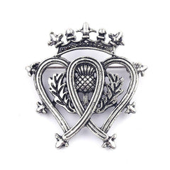 Vintage Crown Heart Brooch Film TV Backpack Jacket Hat Scarf Accessory
