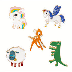 Small Animal Series Brooches Metal Badges Pins Cartoon Neckline Decoration
