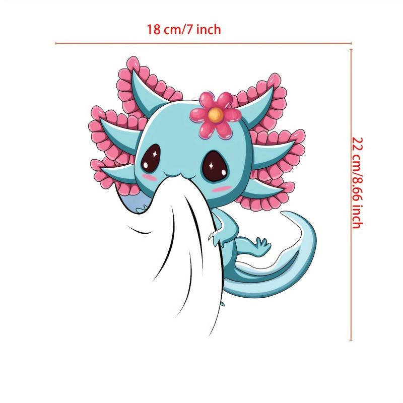 Girl's Axolotl Cartoon Iron On Heat Transfer Sticker For Clothing T Shirt