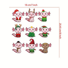 Girl's Axolotl Cartoon Iron On Heat Transfer Sticker For Clothing T Shirt