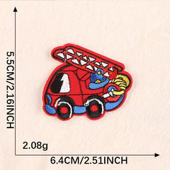 5pcs Boys Engineering Car DIY Patch for Clothes Backpack
