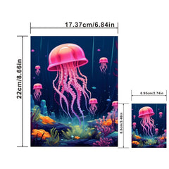 Swimming Jellyfish Heat Transfer Stickers for Men