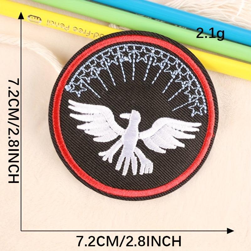 3pcs Round Bird Embroidery Stickers for Clothing Hat