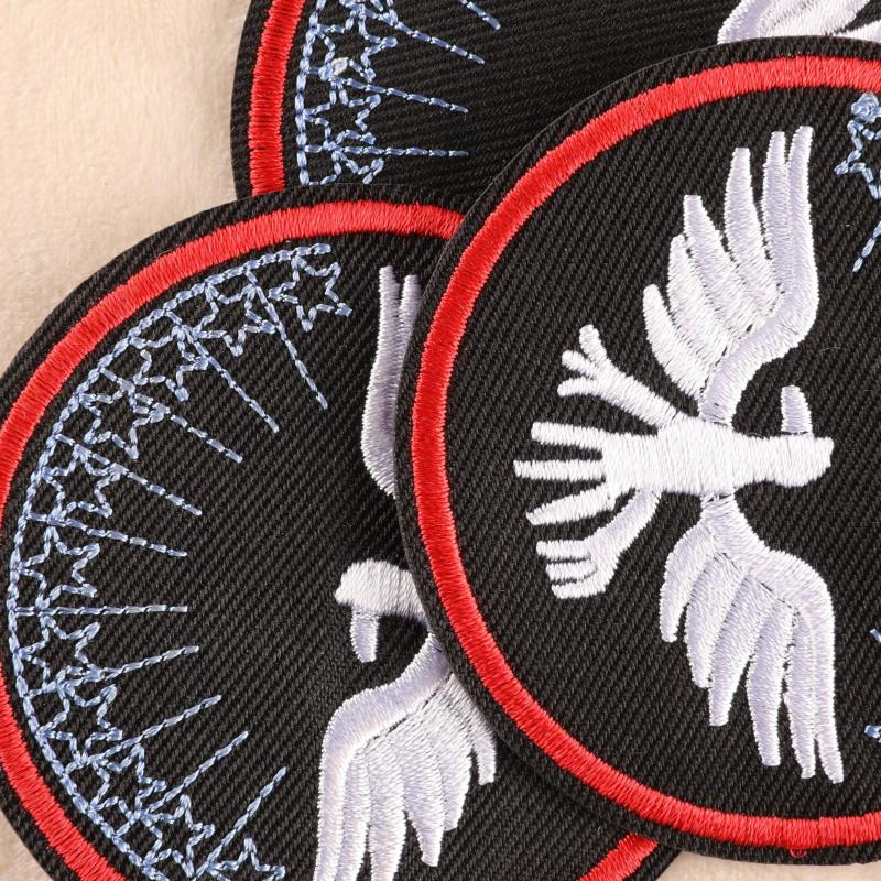 3pcs Round Bird Embroidery Stickers for Clothing Hat