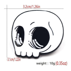Cartoon Skull Alloy Drip Oil Brooch Clothing Bag Accessories