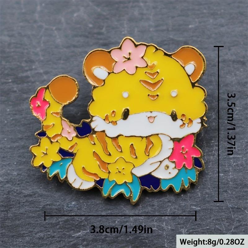 Tiger Shape Brooch For Men