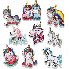 9pcs Unicorn Theme Iron On Patches For Girls