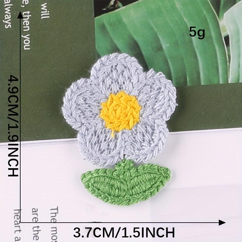 4pcs Small Flower Patches Girls Clothing Coat Accessories