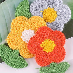 4pcs Small Flower Patches Girls Clothing Coat Accessories