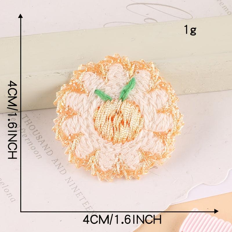 5pcs Lace Trim Fruit Embroidery Patches DIY Clothes Accessories