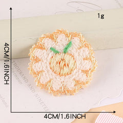 5pcs Lace Trim Fruit Embroidery Patches DIY Clothes Accessories