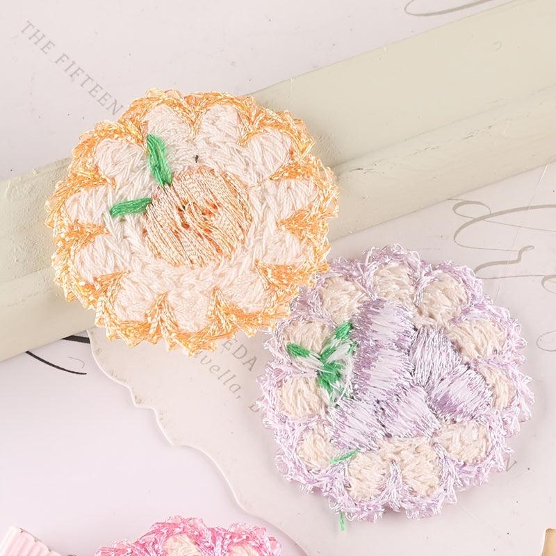 5pcs Lace Trim Fruit Embroidery Patches DIY Clothes Accessories