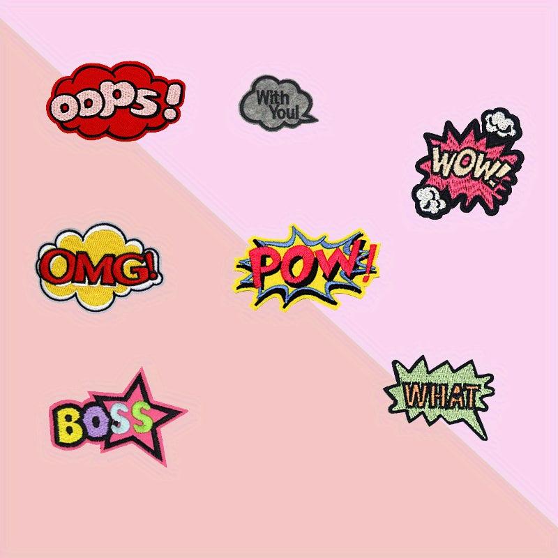 European & American Chat Dialogue Embroidery Sticker Set