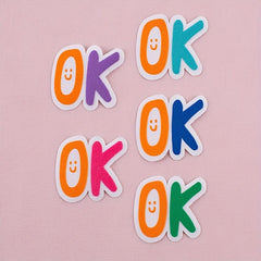 5PCS 3D Printing Letter Style Decorative Cloth Stickers for Girls