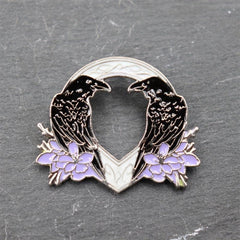 Anime Crow Flower Brooch For Men