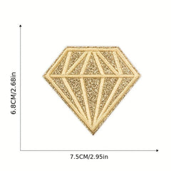 9pcs Diamond Embroidered Patches For Men Sew On Applique Repair Patch DIY Crafts