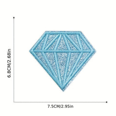 9pcs Diamond Embroidered Patches For Men Sew On Applique Repair Patch DIY Crafts