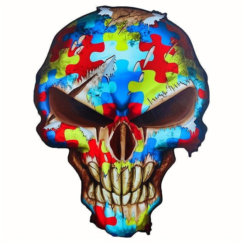 Skull Iron On Sticker Ghost Heat Transfer DIY Washable Decals