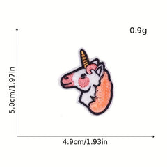 13pcs Rainbow Horse Iron On Patches Embroidered Applique Repair Patch